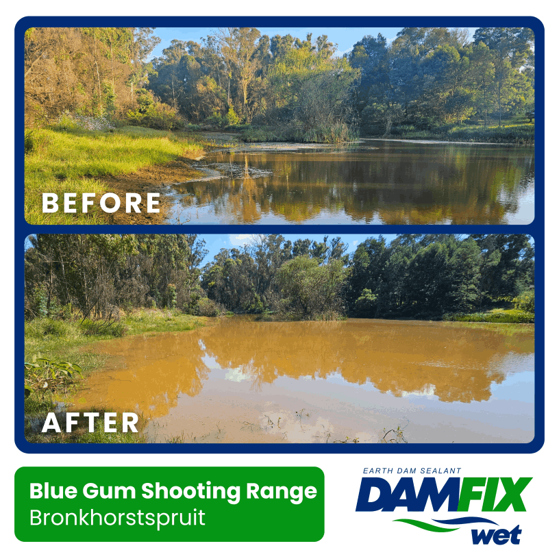 DAMFIX Wet - Before and After - Blue Gum Shooting Range