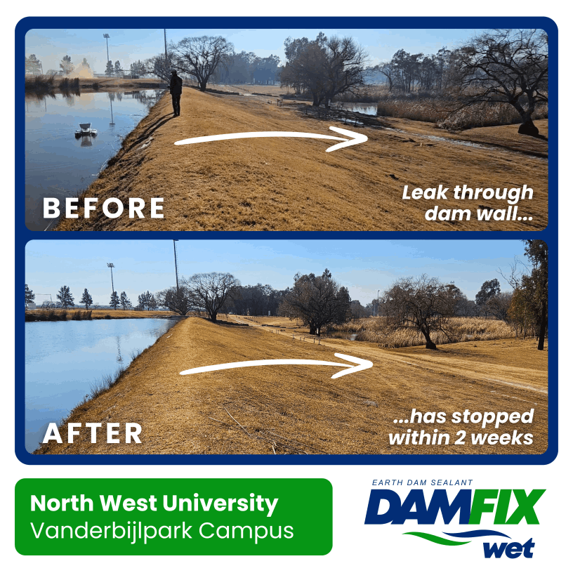 DAMFIX Wet - Before and After - North West University