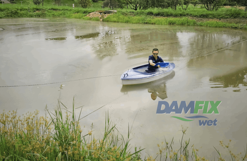 The dam seal you need to seal an earth dam is DAMFIX Wet